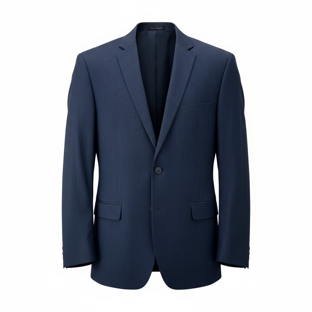 BLAZER MI-LONG BLEU LARGE / X-LARGE