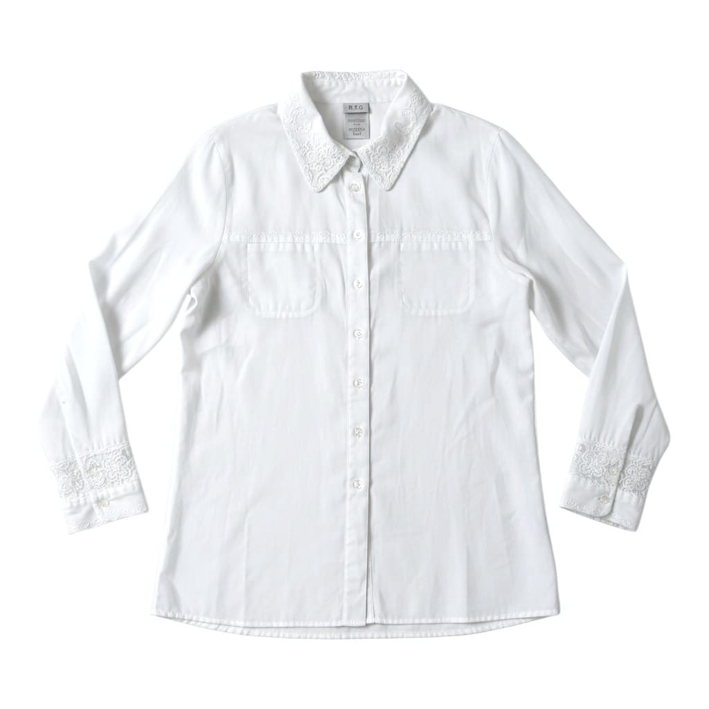 BLOUSE BLANCHE AVEC DÉTAILS BLANC LARGE