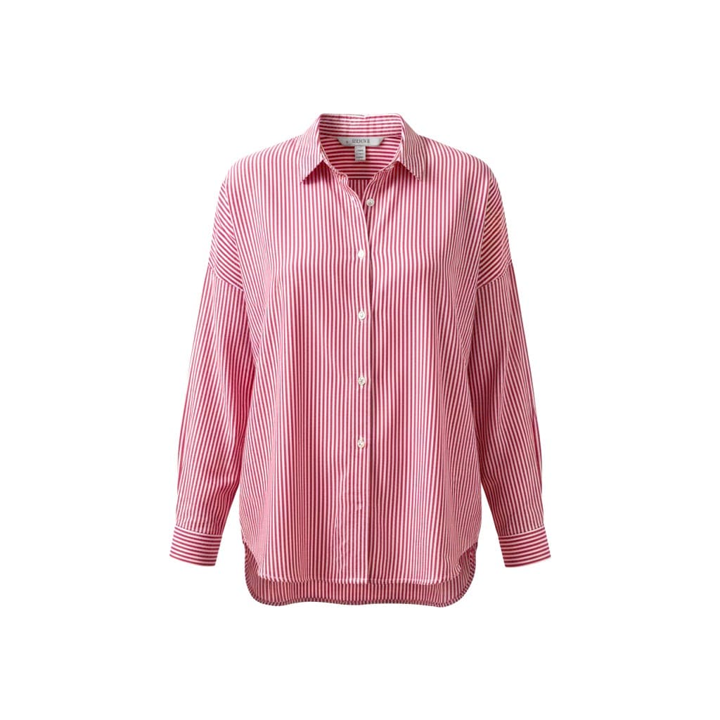 BLOUSE BLANCHE LIGNÉ ROUGE LARGE