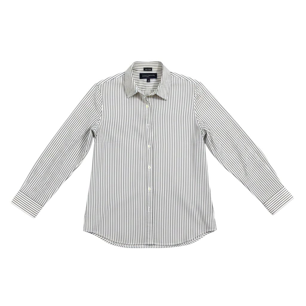 BLOUSE MANCHES LONGUES BLANC LIGNÉ GRIS SMALL