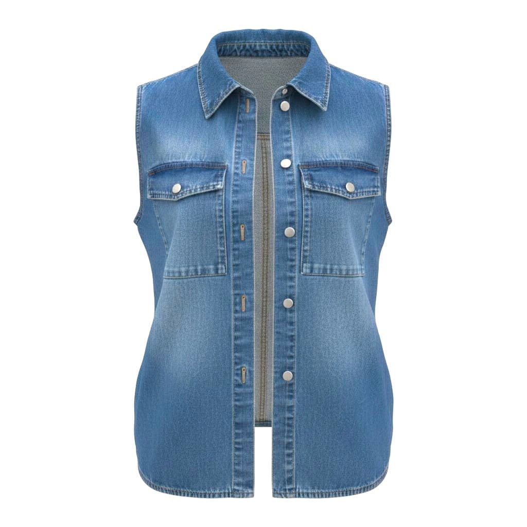 BLOUSE SANS MANCHES EN JEANS H&M X-LARGE