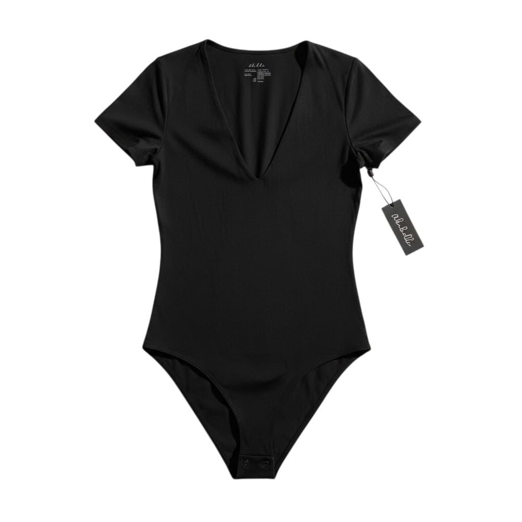 BODYSUITS T-SHIRTS NOIR COL V ABIBELLE NEUF