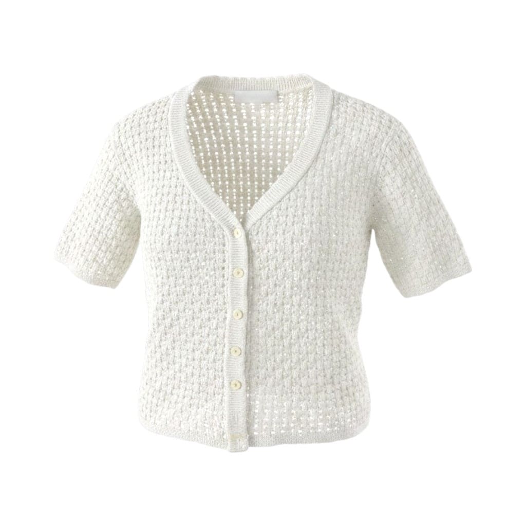 CARDIGAN BLANCHE BRODÉ MEDIUM