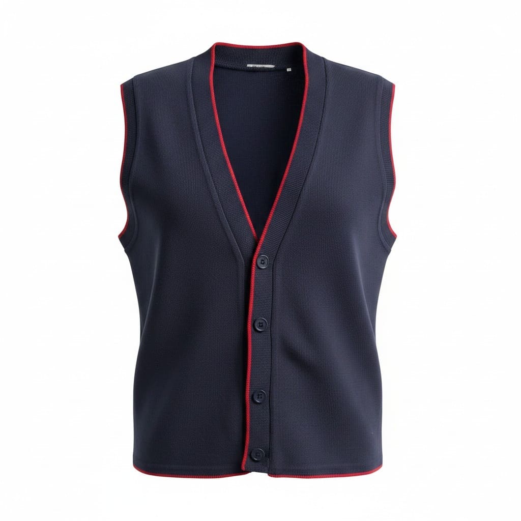 CARDIGAN SANS MANCHES BLEU MARIN MEDIUM