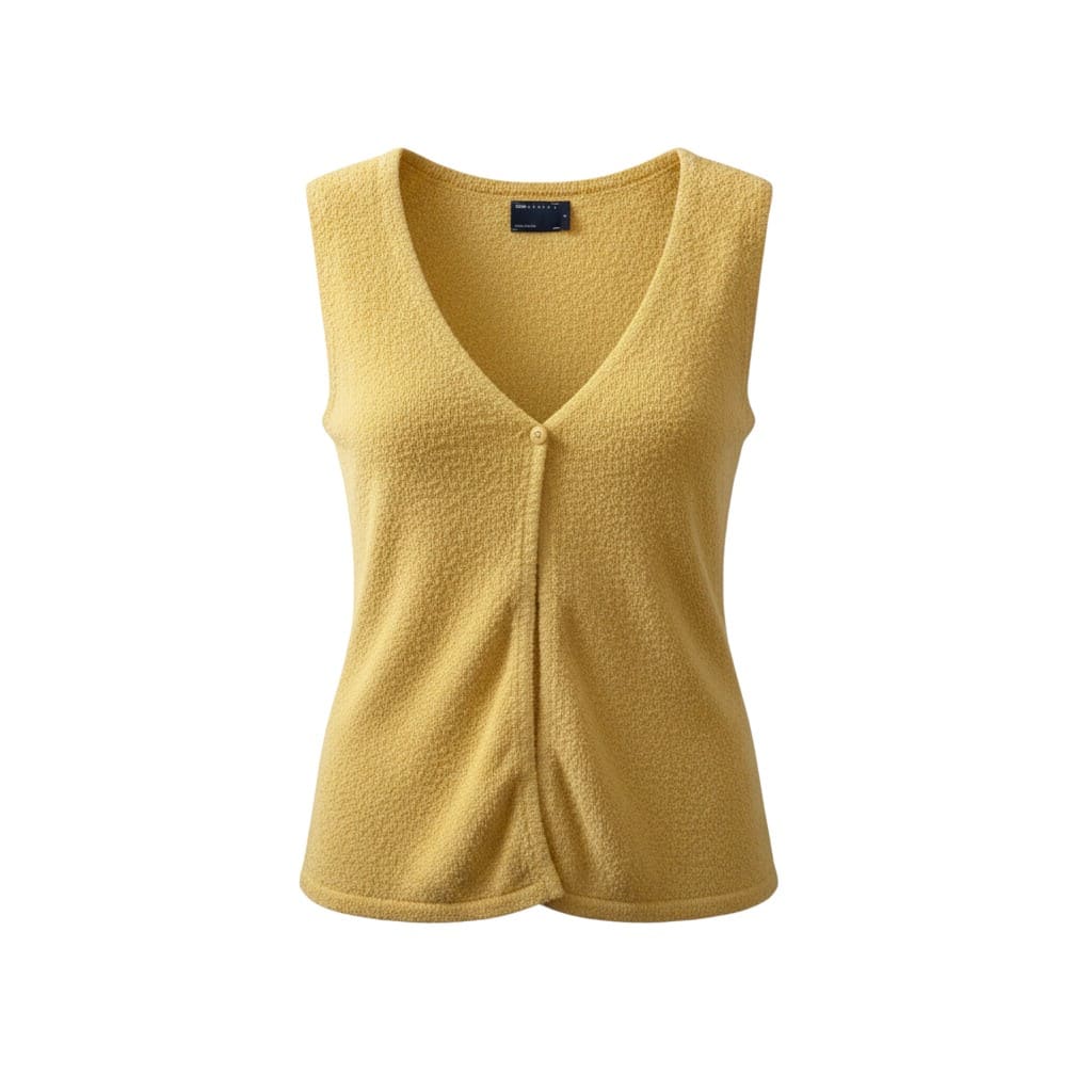 CARDIGAN SANS MANCHES JAUNE ASOS LARGE