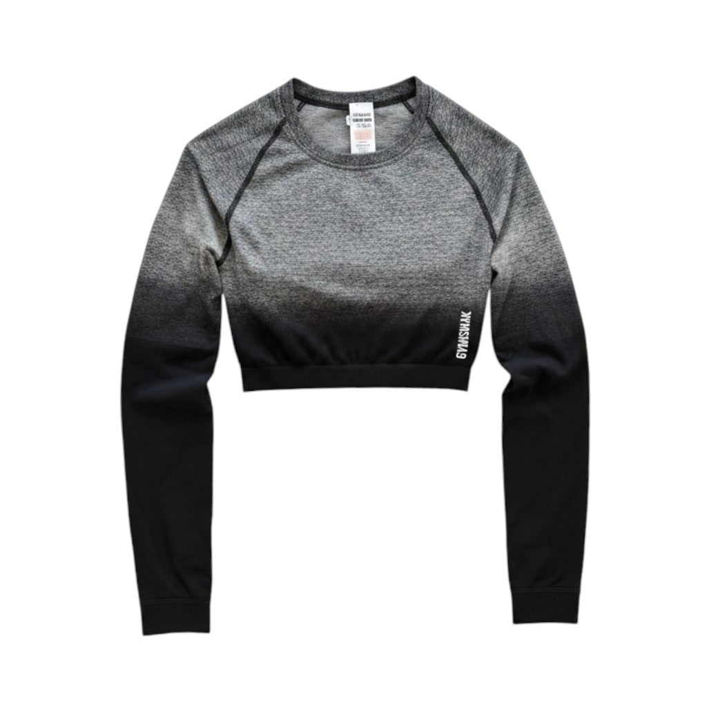 CHANDAIL CROP DE SPORTS GRIS GYMSHARK SMALL