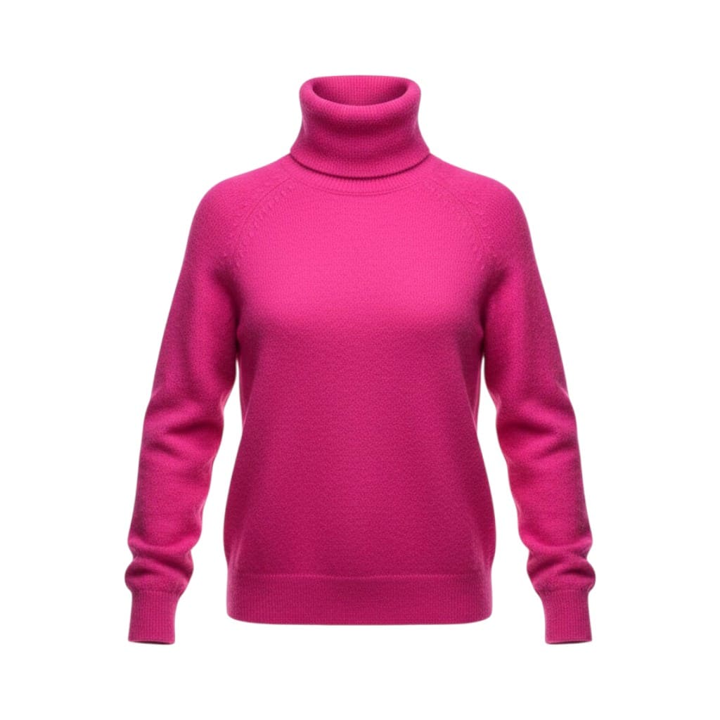 CHANDAIL MANCHES LONGUES COL ROULÉ ROSE X-SMALL / SMALL