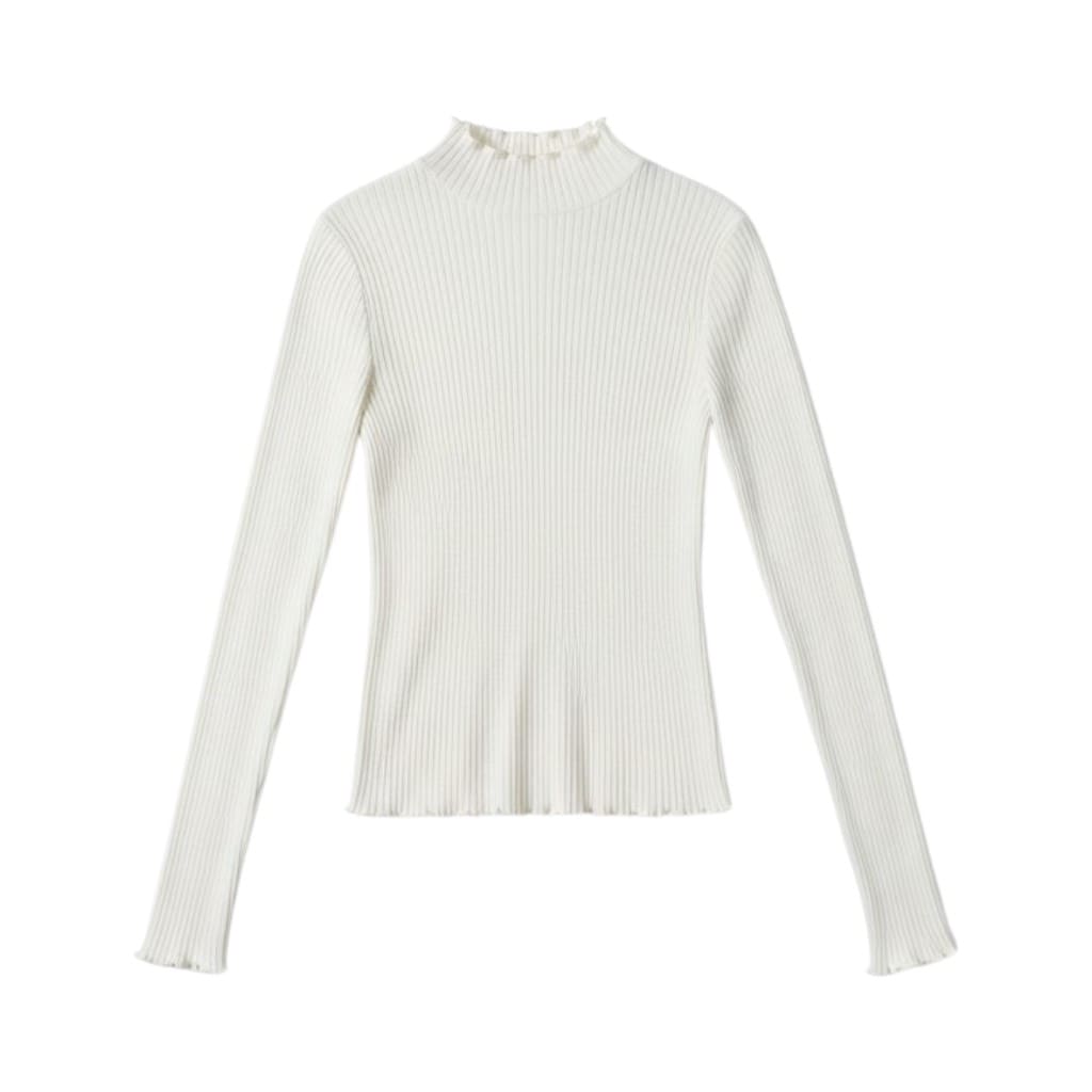 CHANDAIL MANCHES LONGUES LÉGER BLANC H&M X-SMALL