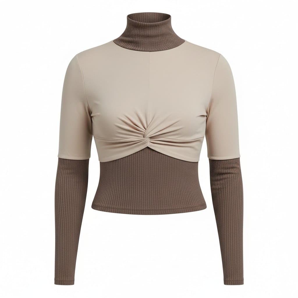 CHANDAIL MANCHES LONGUES MARRON JOELLE LARGE