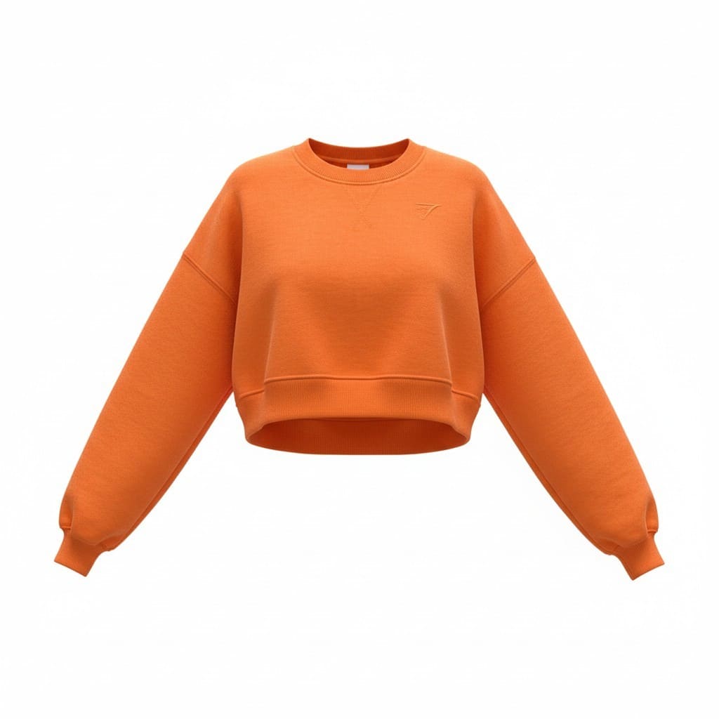 CHANDAIL MANCHES LONGUES ORANGE GYMSHARK MEDIUM