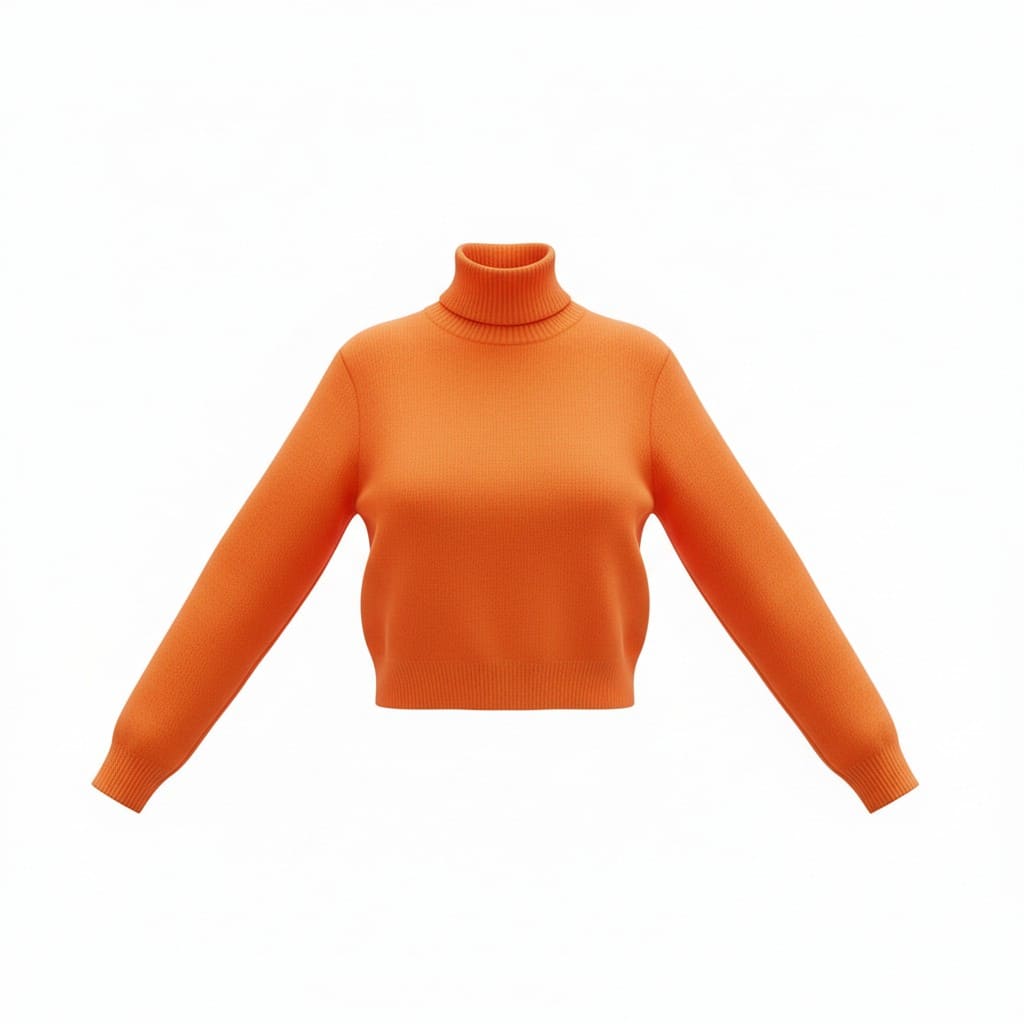 CHANDAIL MANCHES LONGUES ORANGE ZARA DOUX SMALL