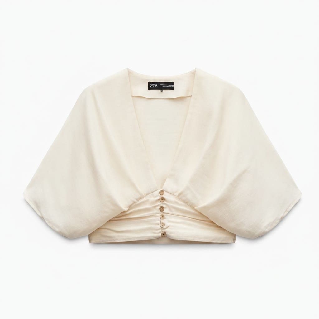 CROP T-SHIRTS CRÈME ZARA SMALL