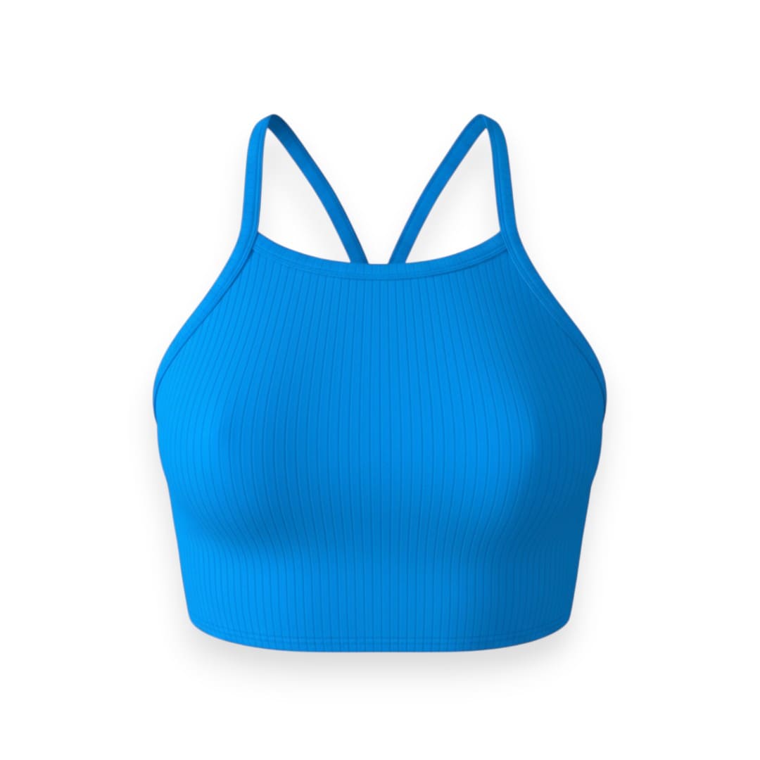 CROP TOP CAMISOLE BLEU 4X-LARGE