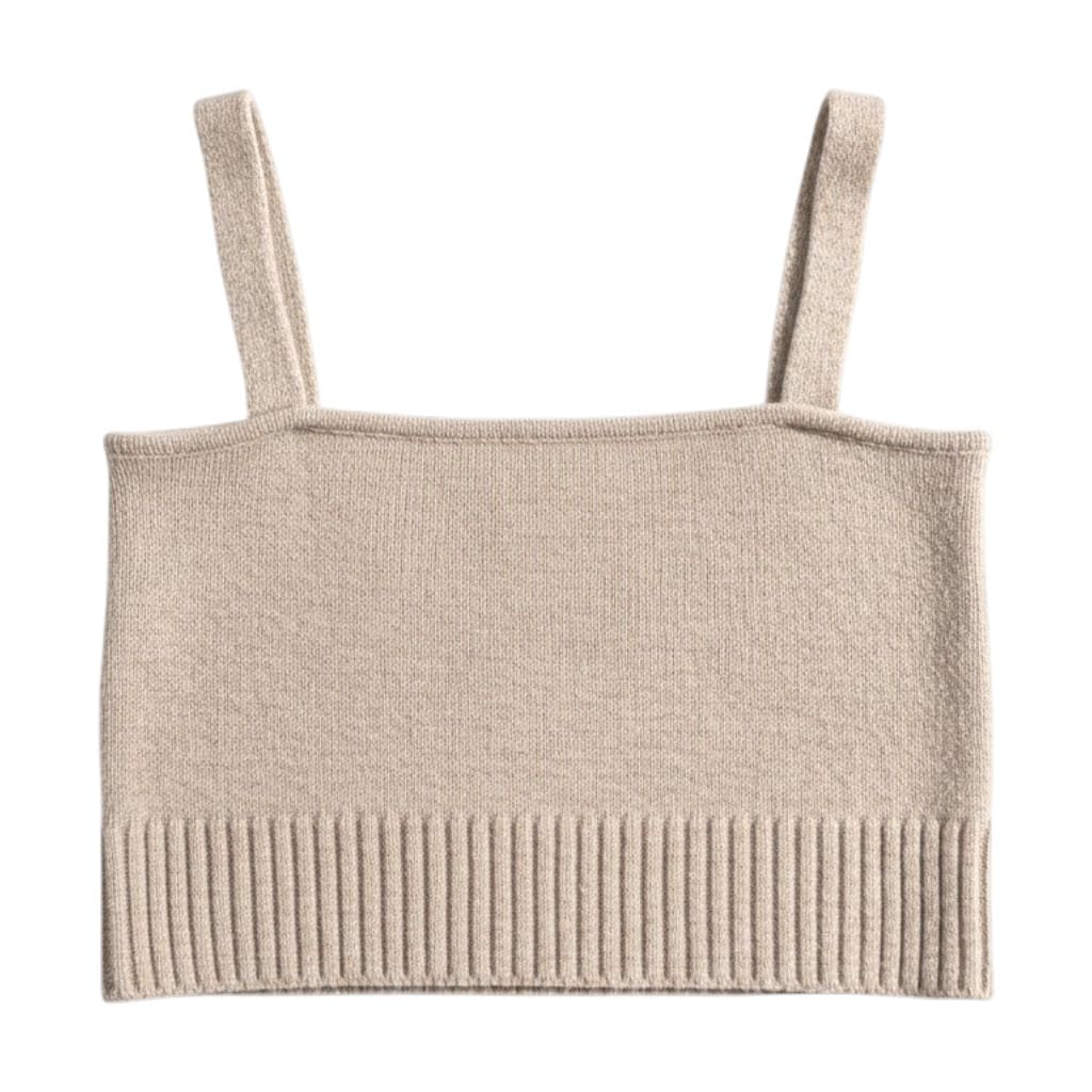CROP TOP CAMISOLE KUWALLA TEE GRIS / BEIGE X-SMALL