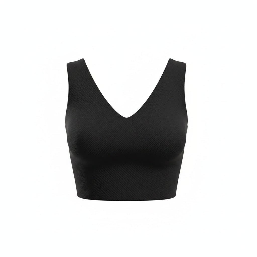 CROP TOP CAMISOLE NOIR SMALL