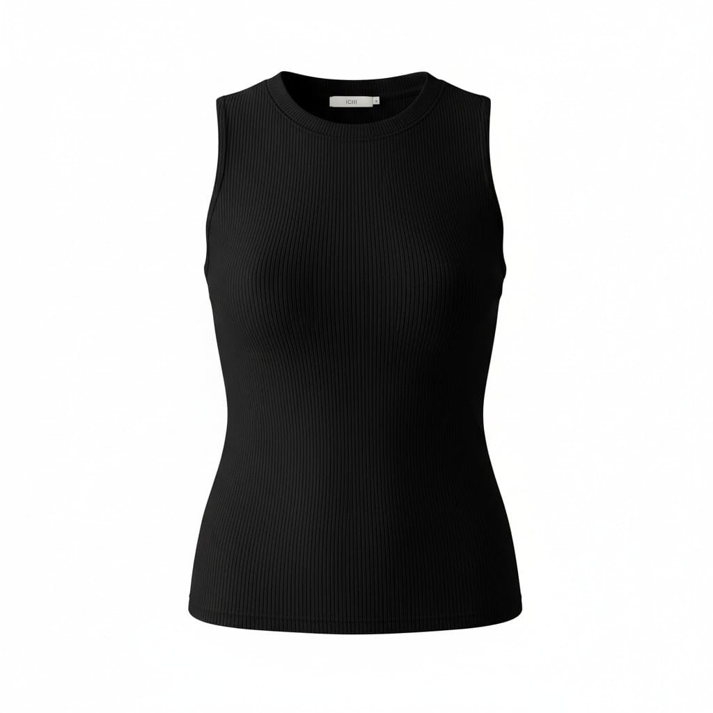 HAUT SANS MANCHES NOIR ICHI LARGE