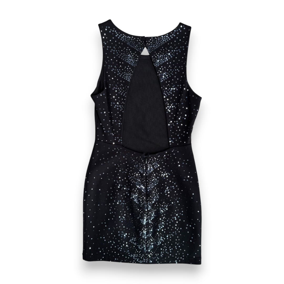 ROBE NOIRE AVEC BRILLANTS NEUVE DOS OUVERT BCBGMAXAZRIA SMALL