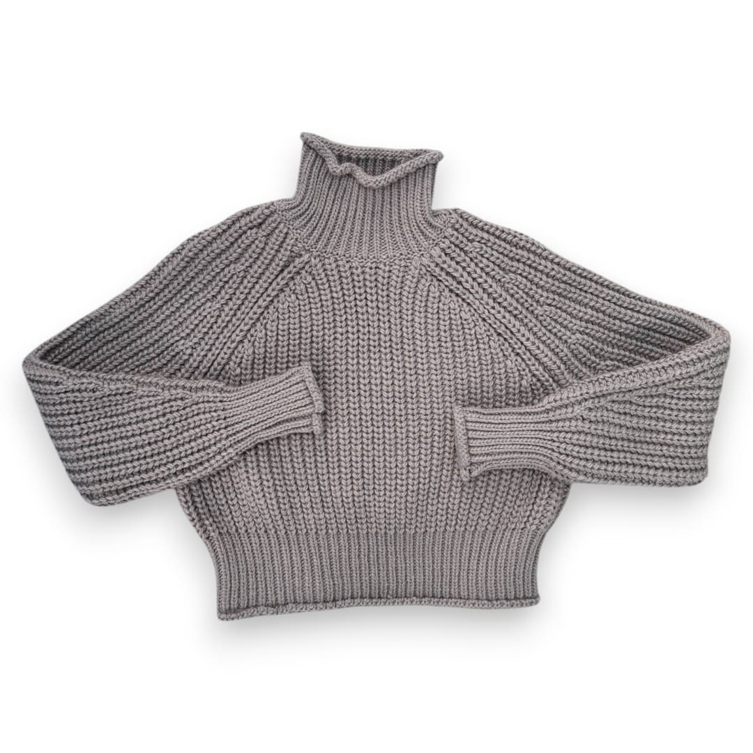 CHANDAIL MANCHES LONGUES MARRON DE LAINE H&M SMALL