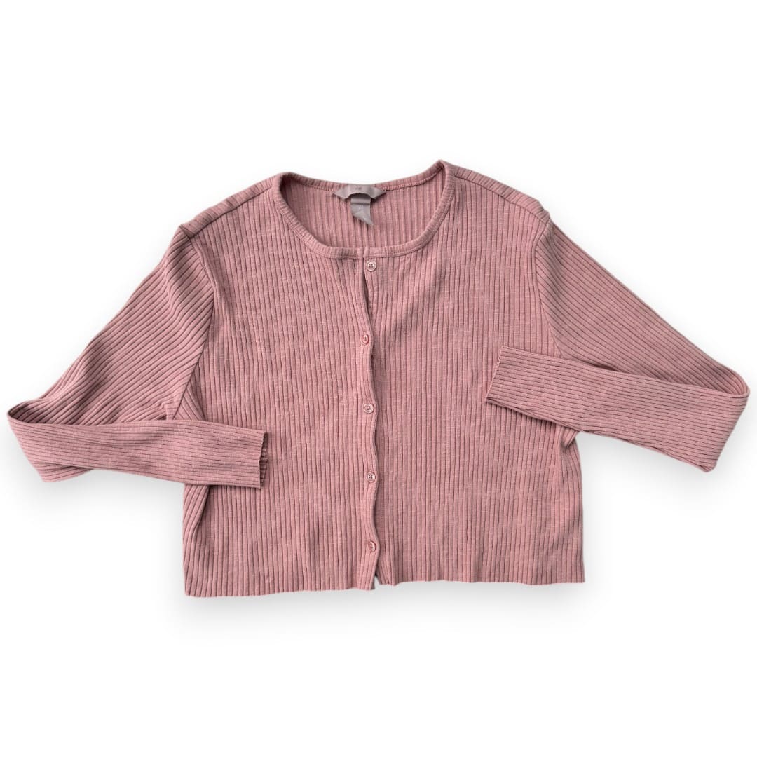 CHANDAIL MANCHES LONGUES VIEUX ROSE LIGNÉS H&M X-LARGE
