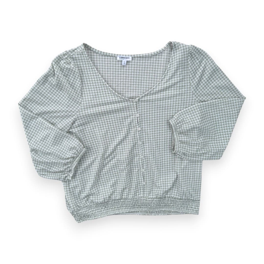 BLOUSE MANCHES LONGUES VERT CARRAUTÉ BLANC REITMANS MEDIUM