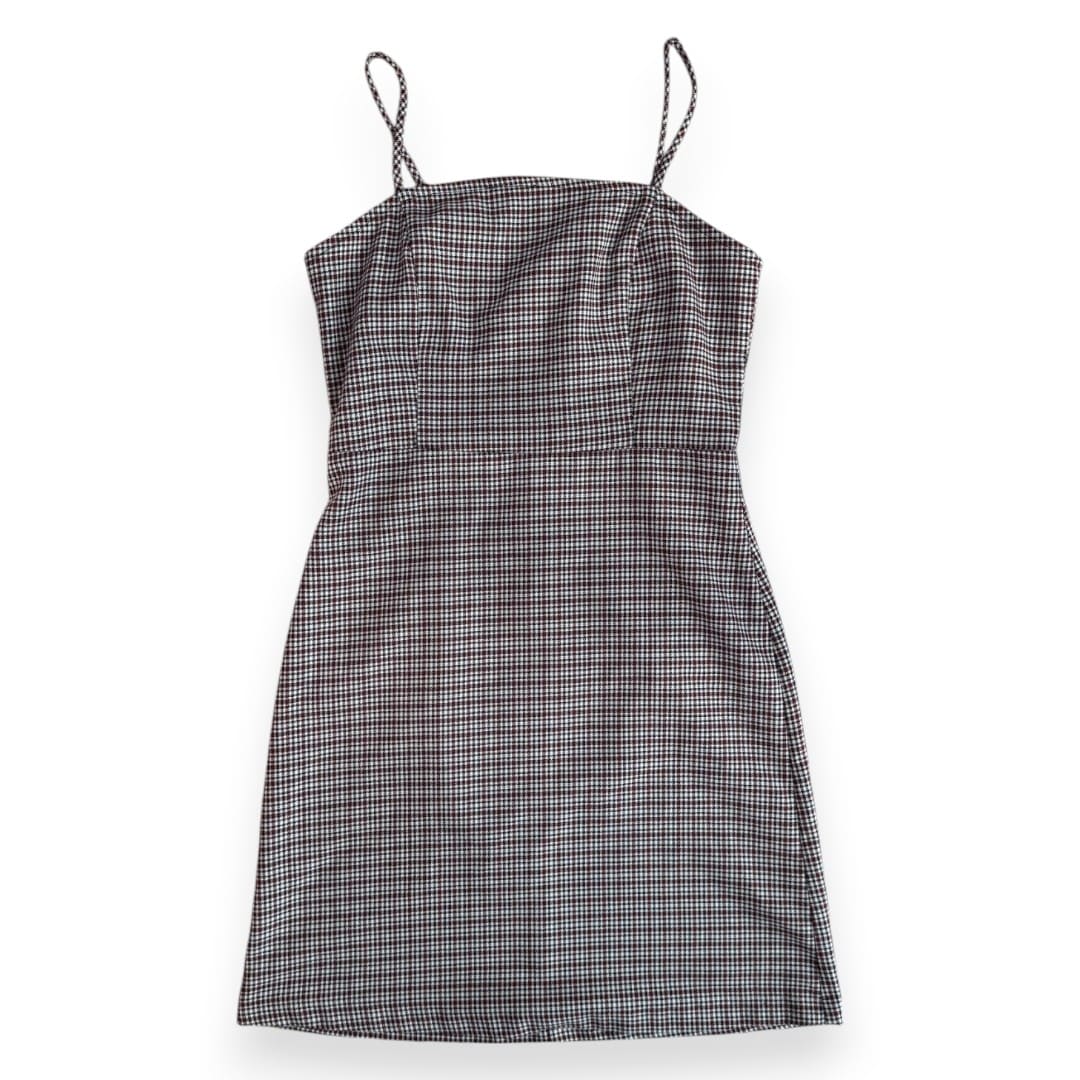 ROBE SIMONS BOURGOGNE-BLANC ET NOIR SMALL