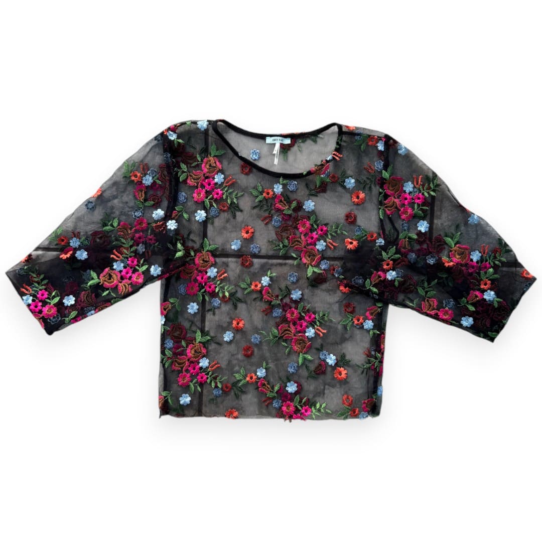 CHANDAIL MANCHES LONGUES FLEURS VISIBLE KIMCHIE X-SMALL