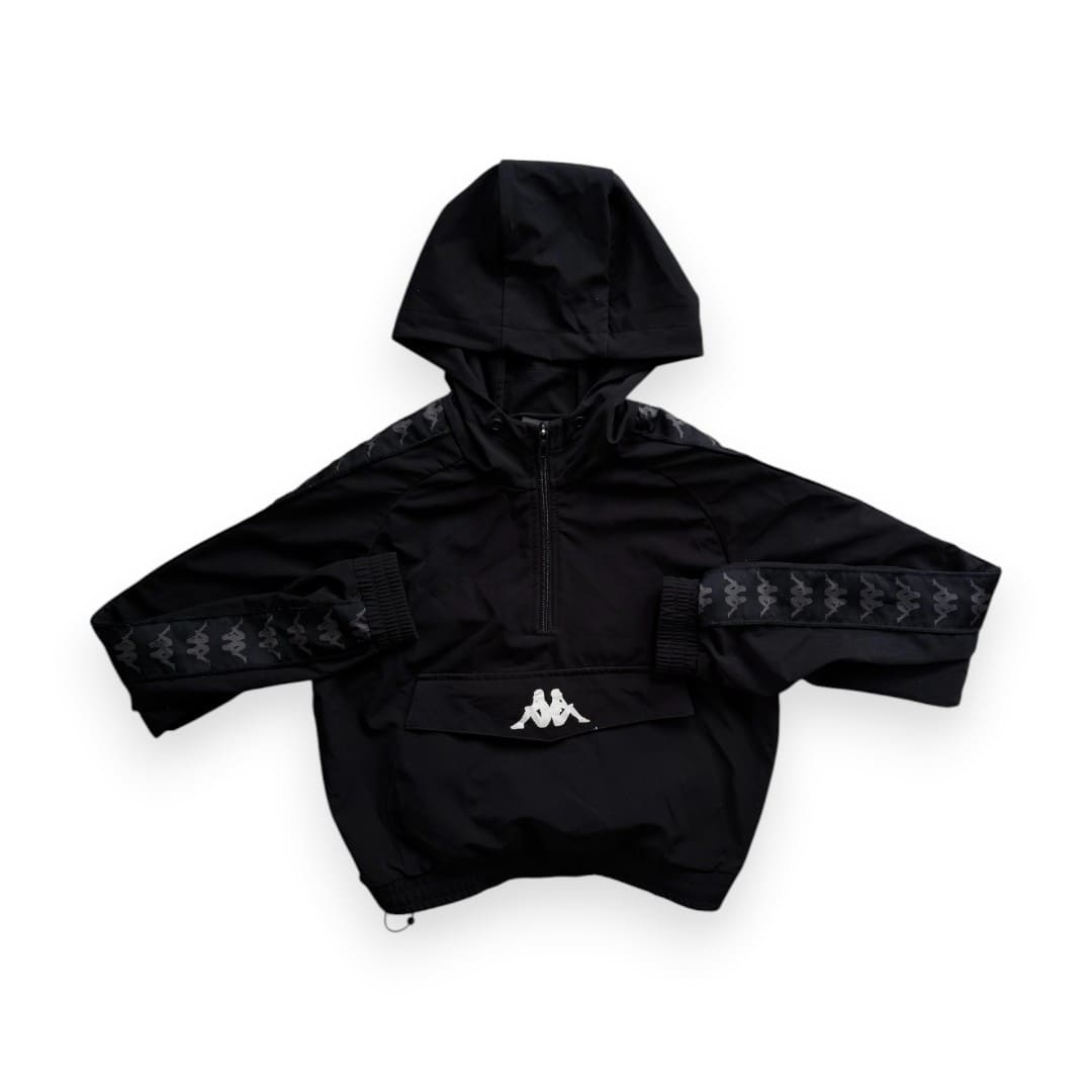VESTE CROP TOP NOIRE COMME NEUVE KAPPA LARGE
