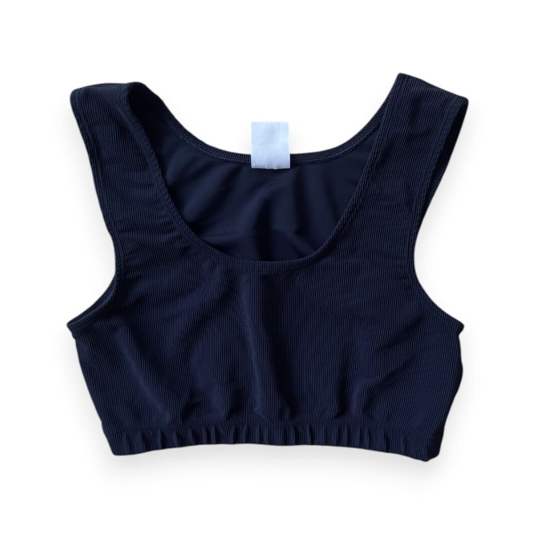 CROP TOP CAMISOLE BLEU MARIN MEDIUM