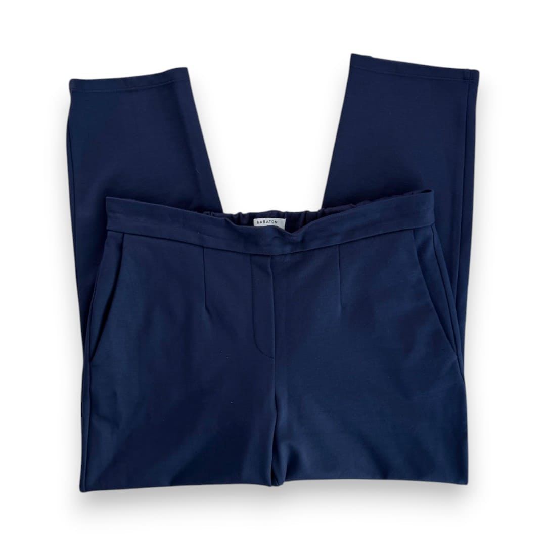 PANTALONS PROPRES TAILLE HAUTE GRIS / BLEU BABATON LARGE