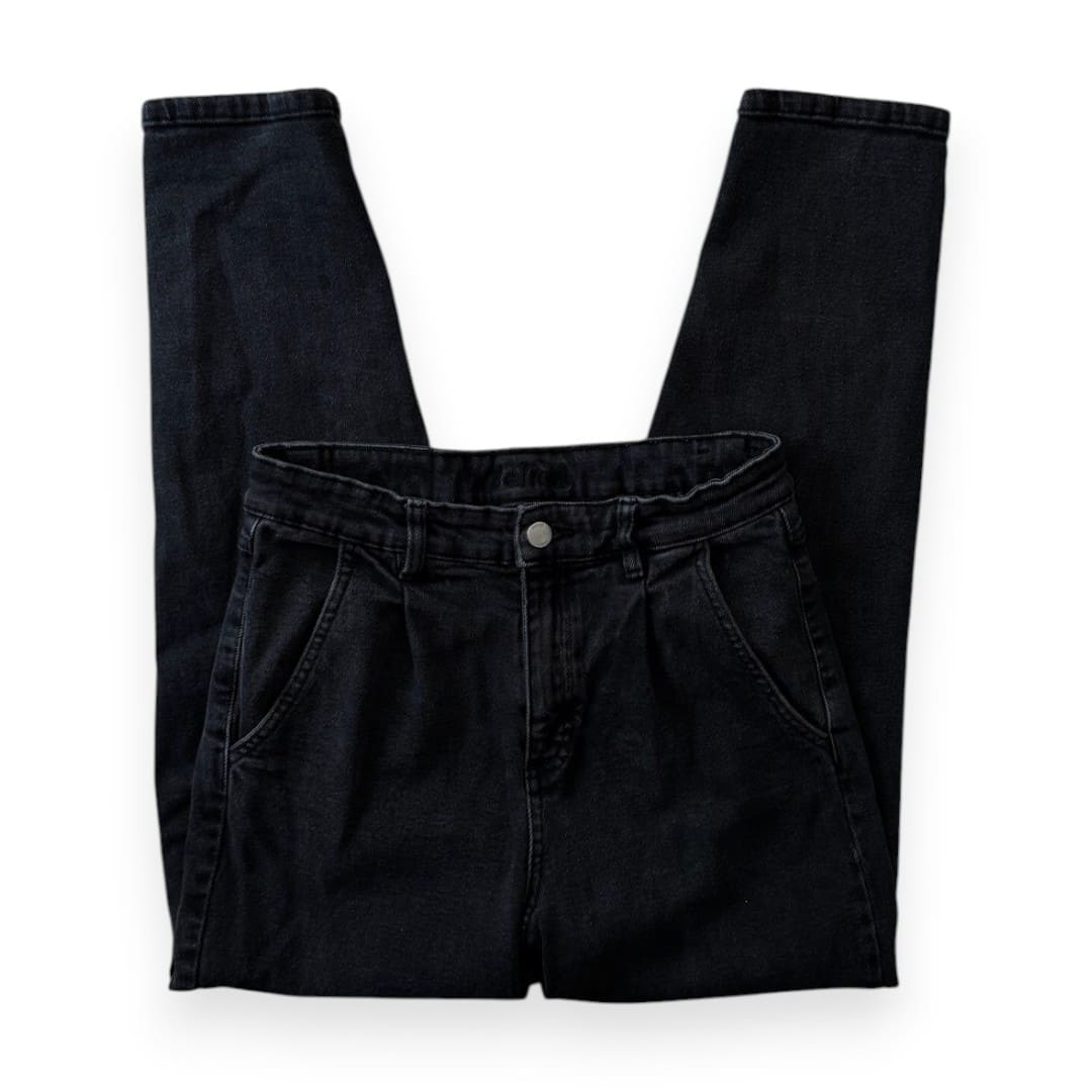 MOM JEANS TAILLE HAUTE NOIR DEFROST SMALL