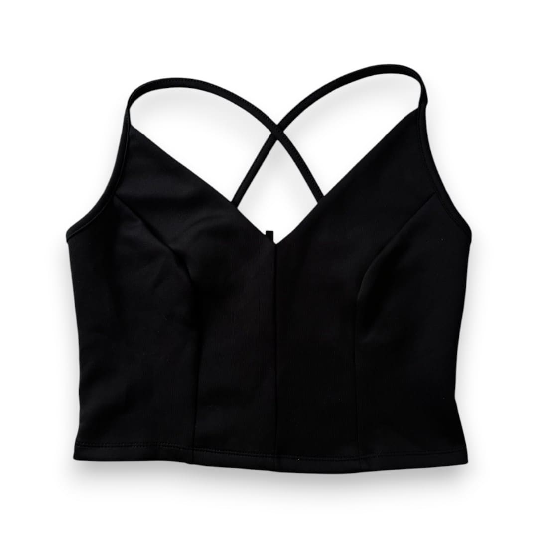 CROP TOP CAMISOLE NOIRE DYNAMITE MEDIUM