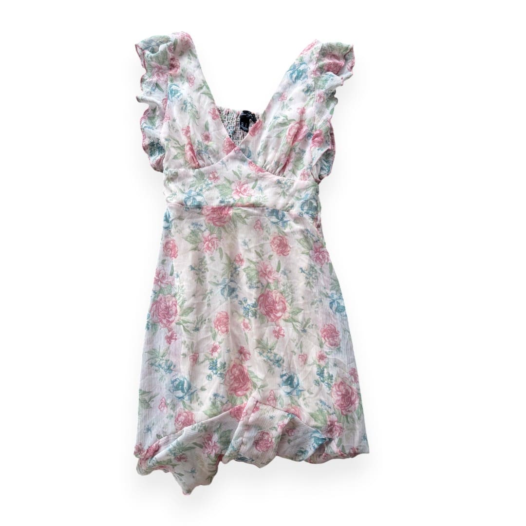ROBE ROSE FLORALE MI LONGUE SMALL