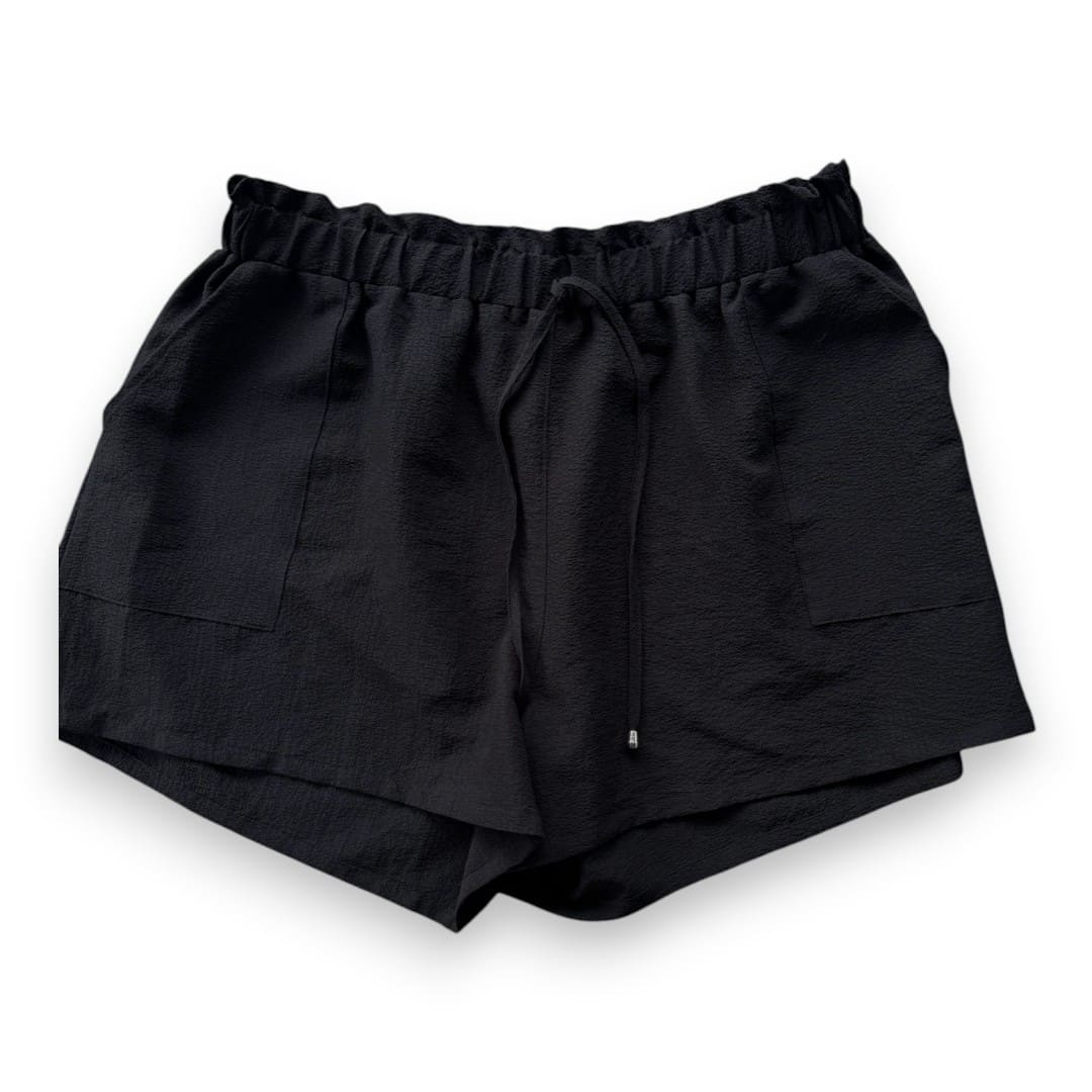 SHORTS TAILLE HAUTE NOIRE 3X-LARGE