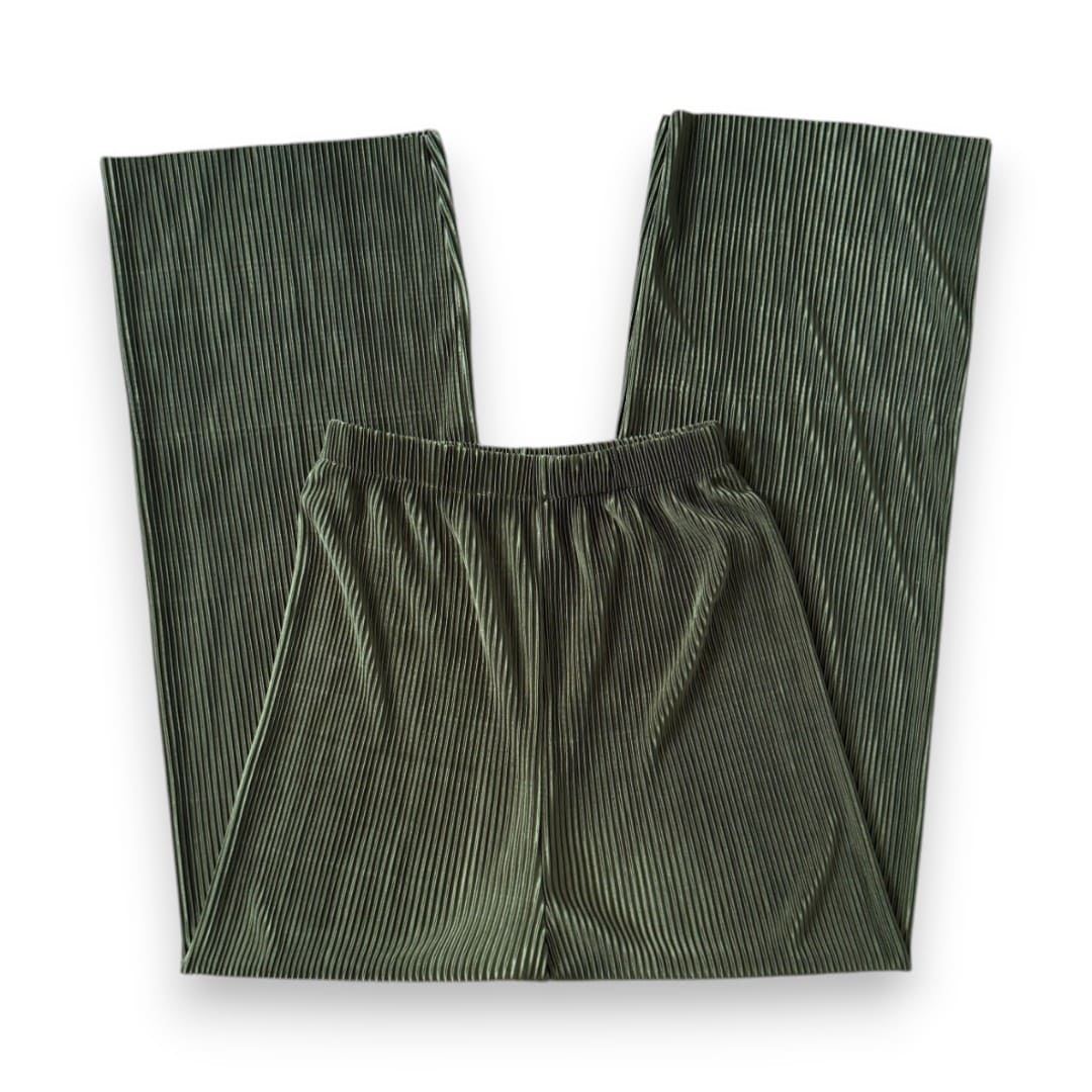 PANTALONS FROUFROU VERT TAILLE HAUTE MOULANT SMALL