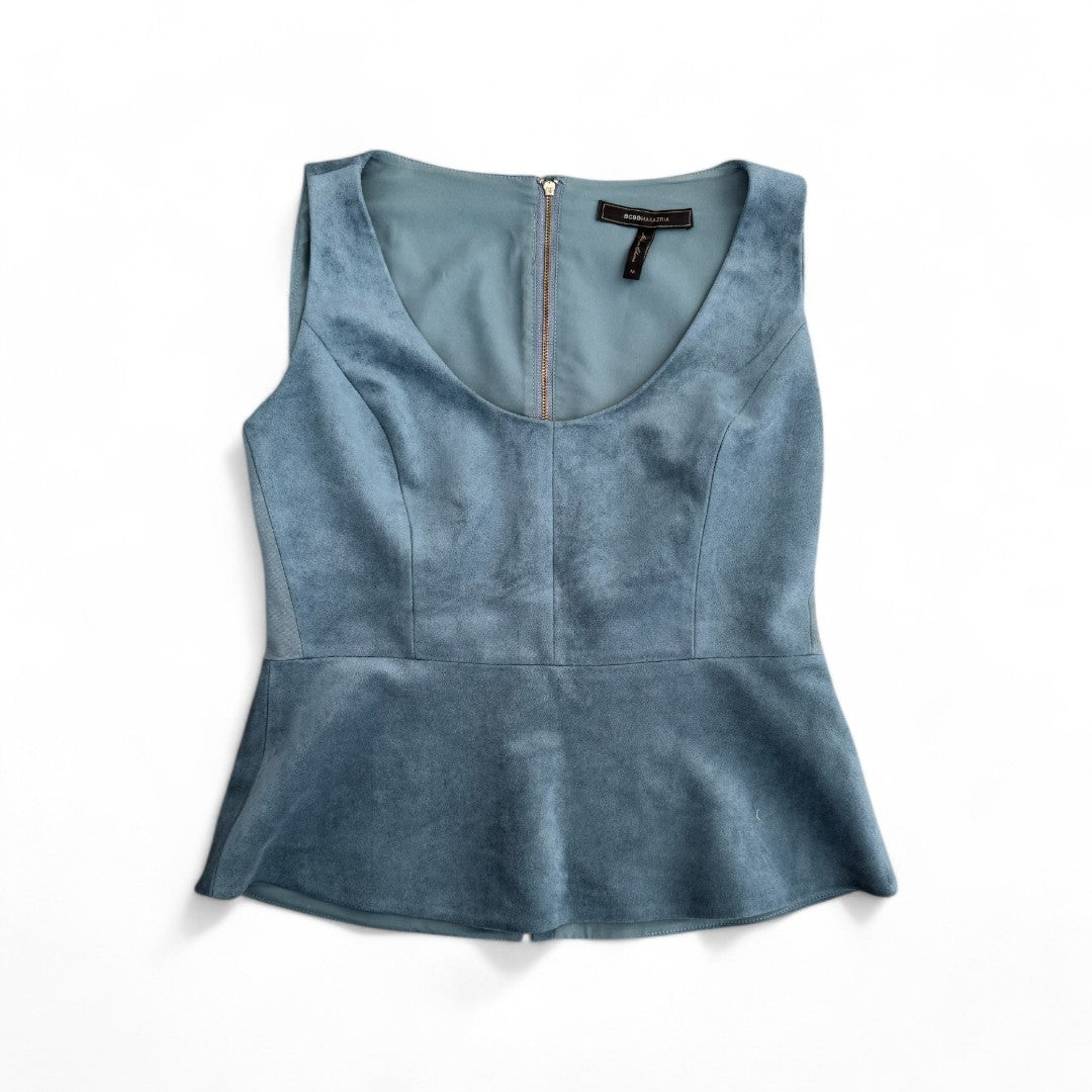 HAUT SANS MANCHES EN SUĂDE BLEU/GRIS MEDIUM - BTHRIFT