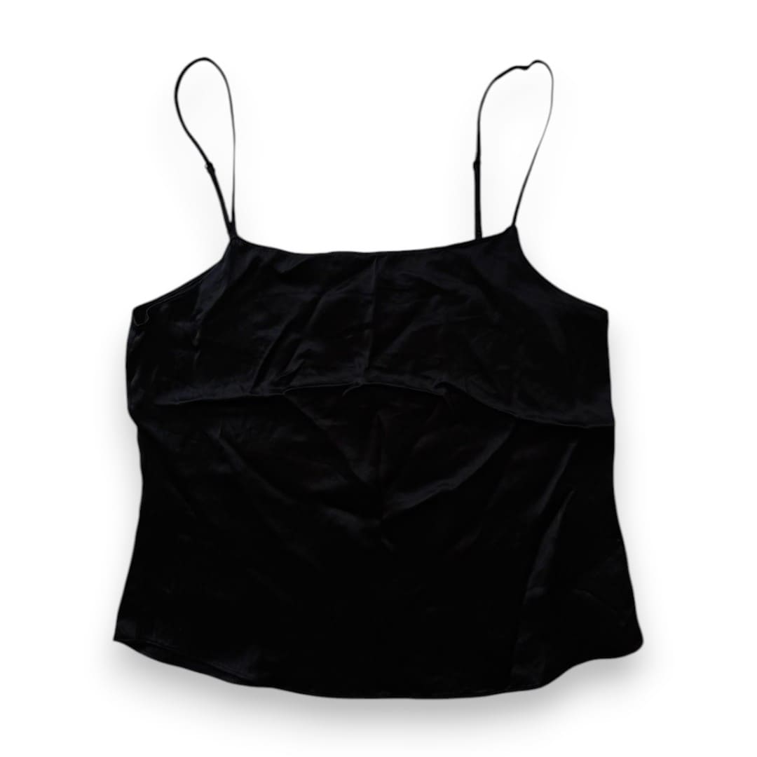 CAMISOLE NOIRE STYLE SATIN BABATON SMALL