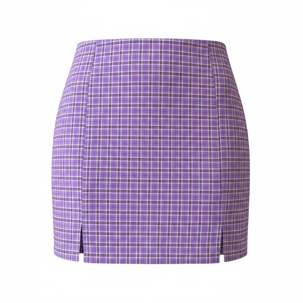 JUPE CARRAUTÉ LILA TAILLE HAUTE MEDIUM