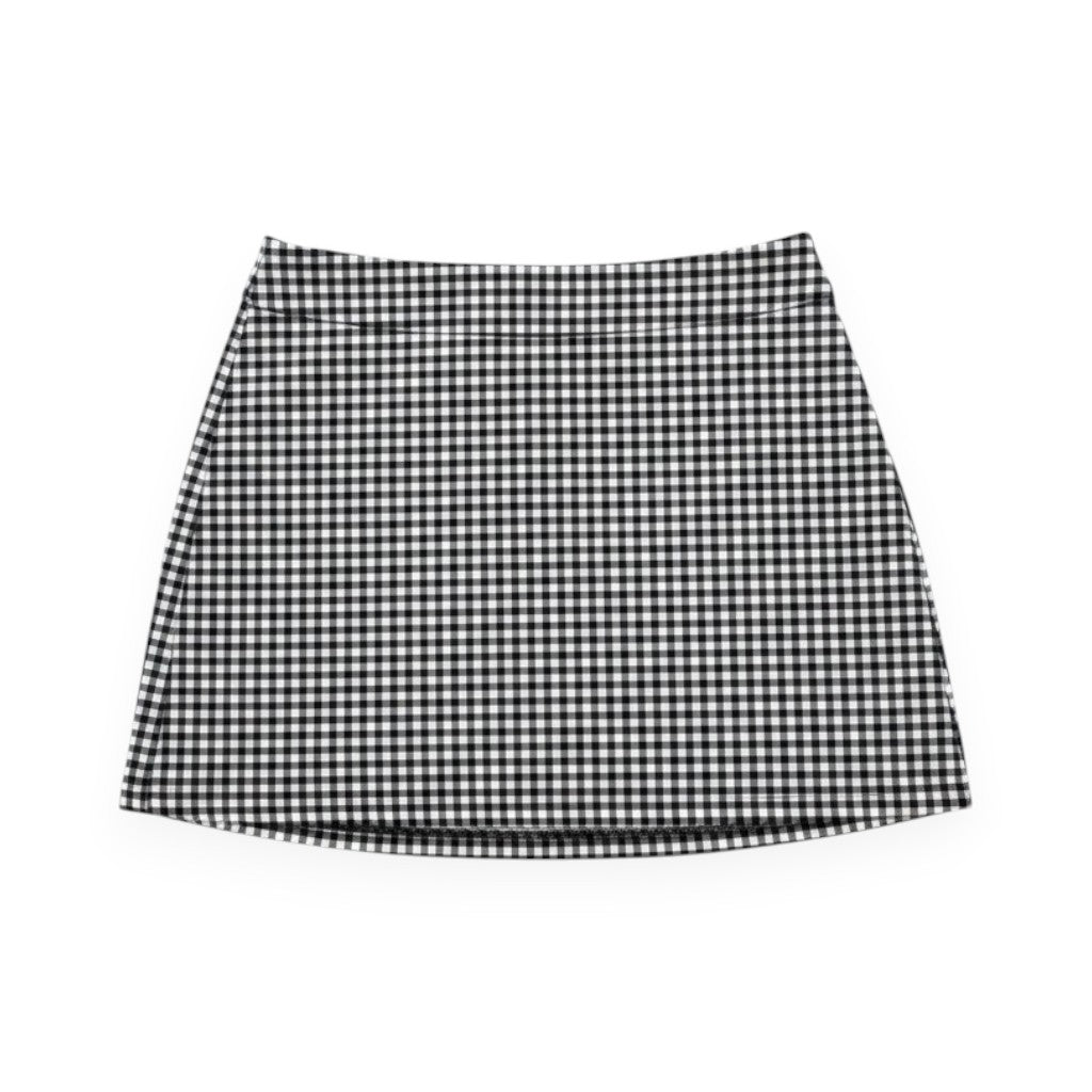 JUPE TAILLE HAUTE CARRAUTÉ NOIR ET BLANC LARGE