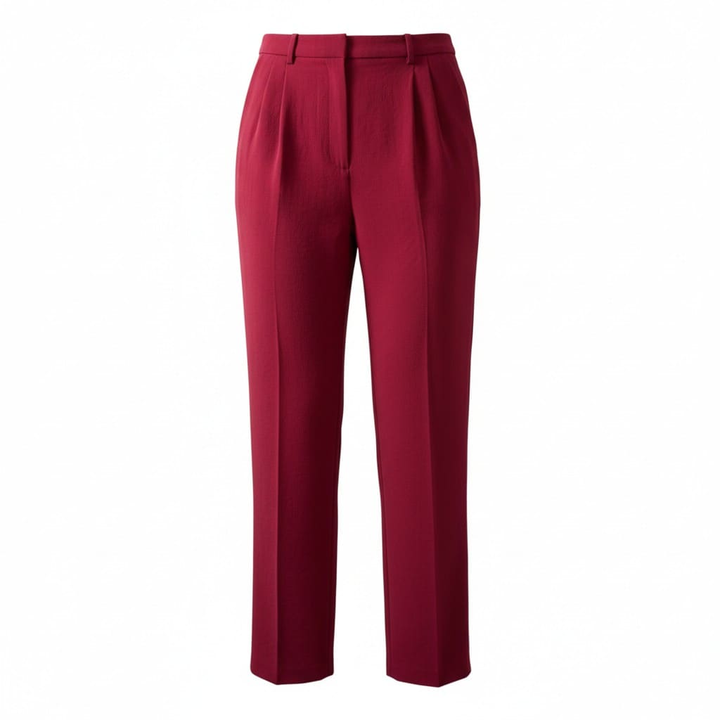 PANTALONS PROPRES TAILLE HAUTE ROUGE / BOURGOGNE ARITZIA WILFRED *THE EFFORTLESS PANT* X-LARGE