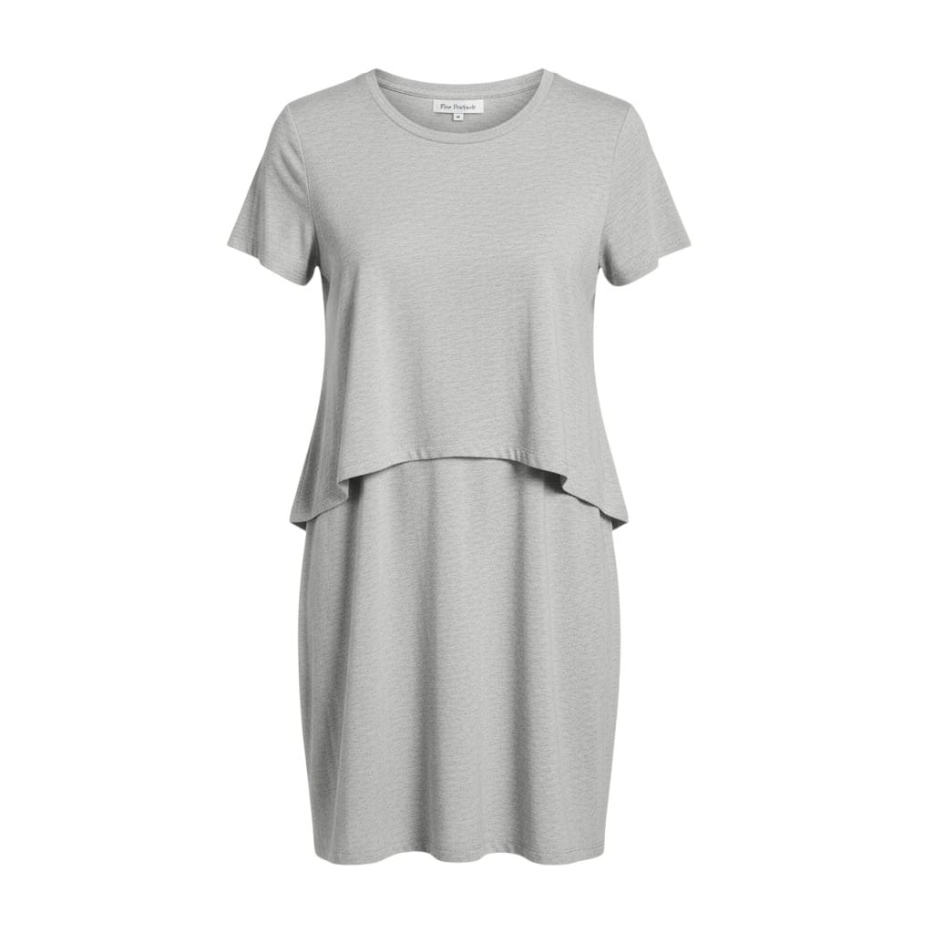 ROBE GRISE ROSE MATERNITÉ MEDIUM