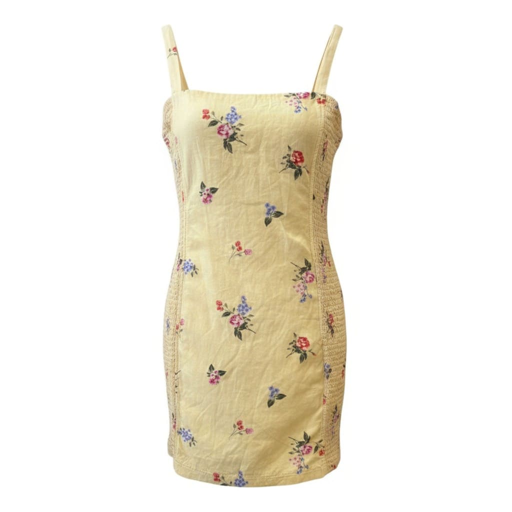 ROBE JAUNE AVEC FLEURS SMALL