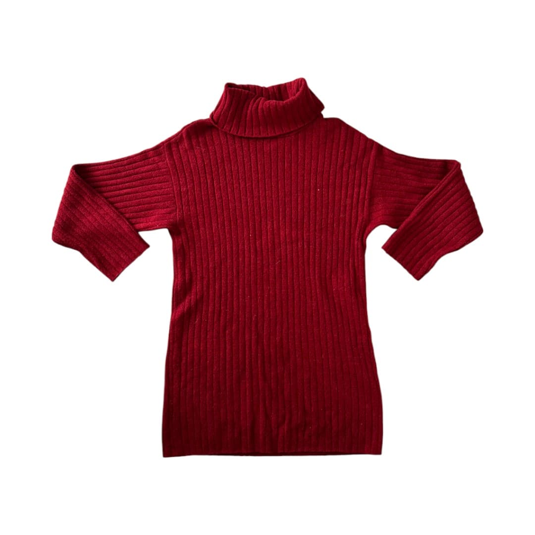 ROBE MANCHES LONGUES BOURGOGNE COL ROULÉ ABERCROMBIE LARGE