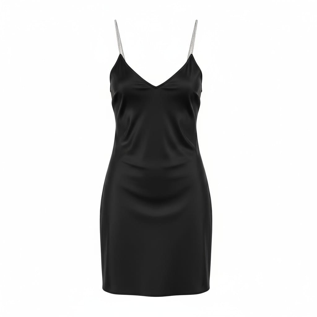 ROBE NEUVE NOIR AVEC BRILLANTS H&M MEDIUM