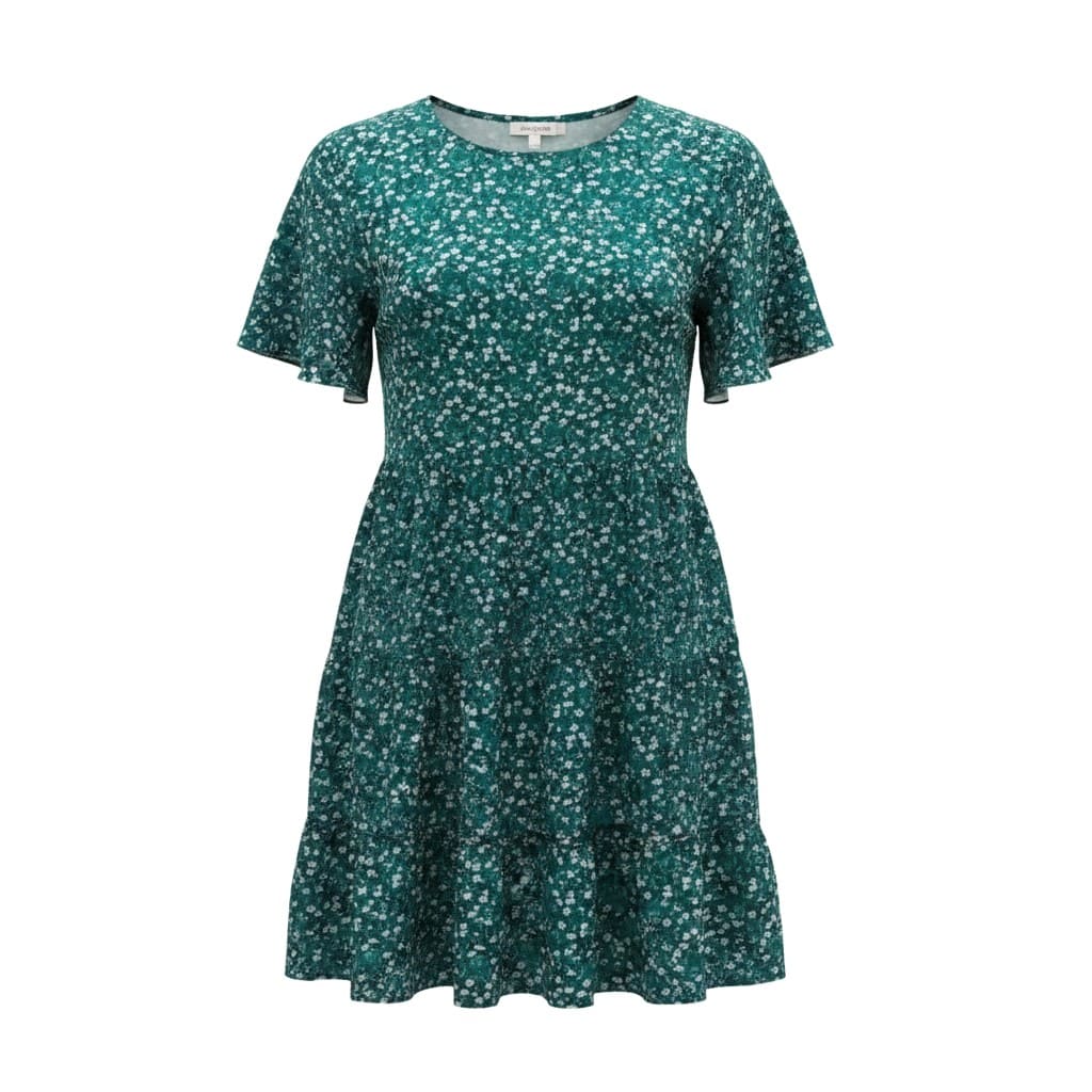 ROBE TURQUOISE AVEC FLEURS WOMANCE LARGE