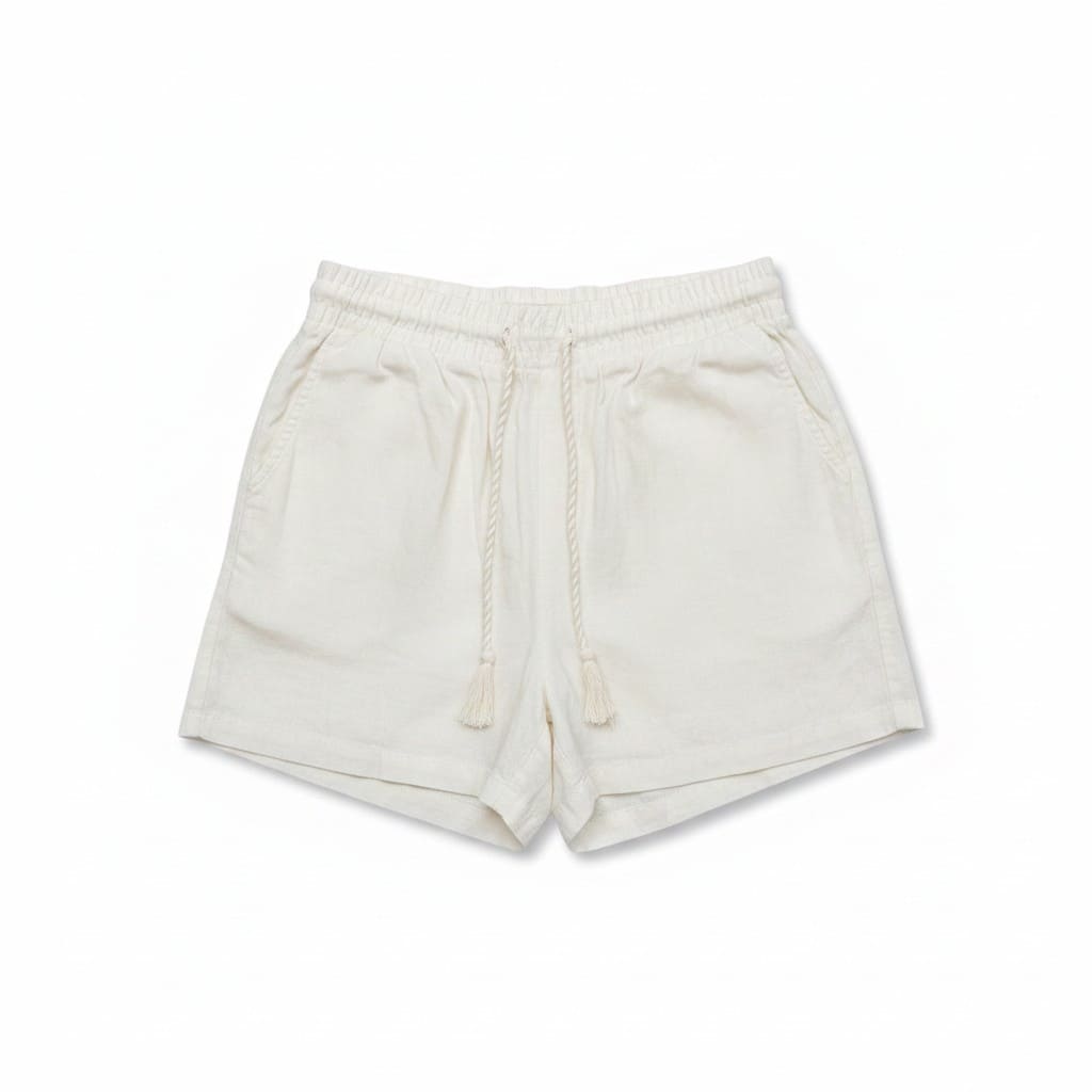 SHORTS BLANCHES STYLE LIN X-SMALL