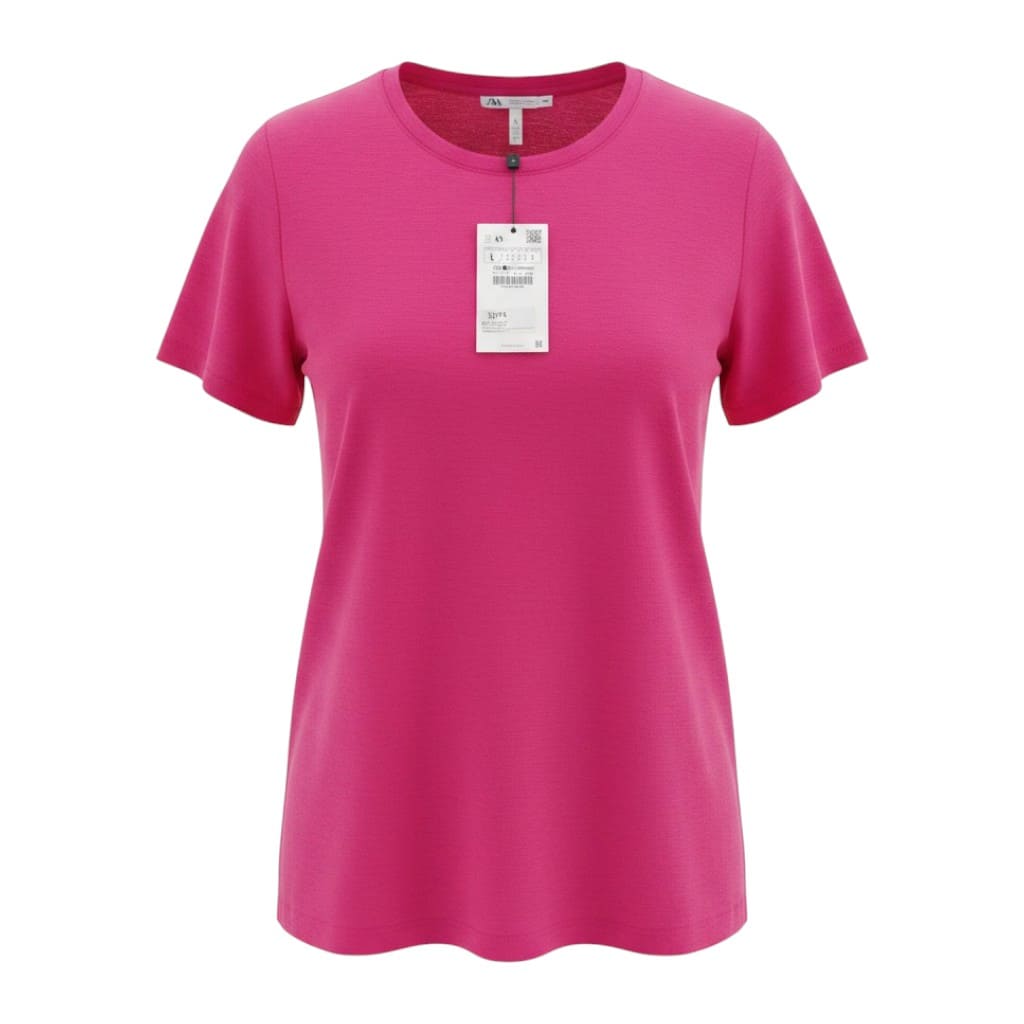 T-SHIRT ROSE ZARA NEUF LARGE