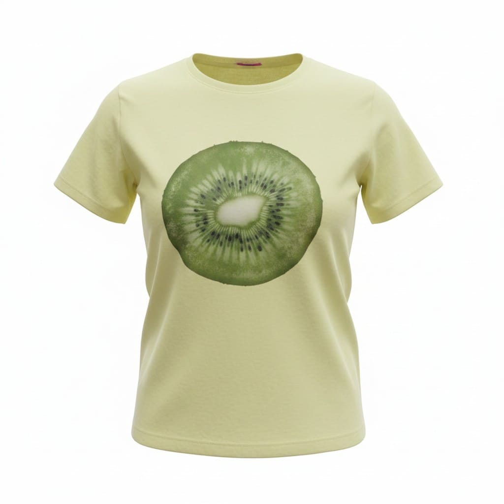 T-SHIRTS CROP TOP VERT AVEC KIWI EDIKTED LARGE