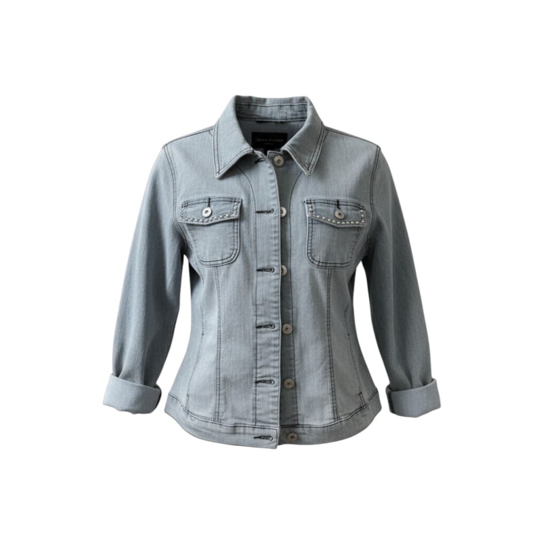 VESTE EN JEANS GRISE MEDIUM