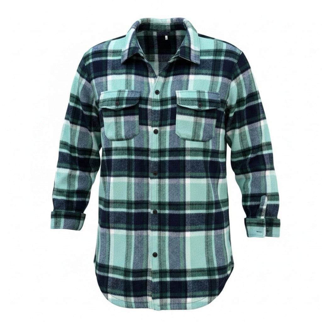 VESTE LONGUE TURQUOISE LARGE / X-LARGE