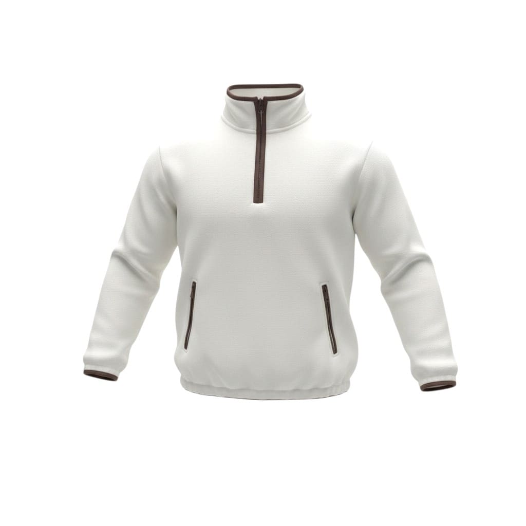 VESTE STYLE POLAR BLANCHE AVEC MARRON ARDENE SMALL
